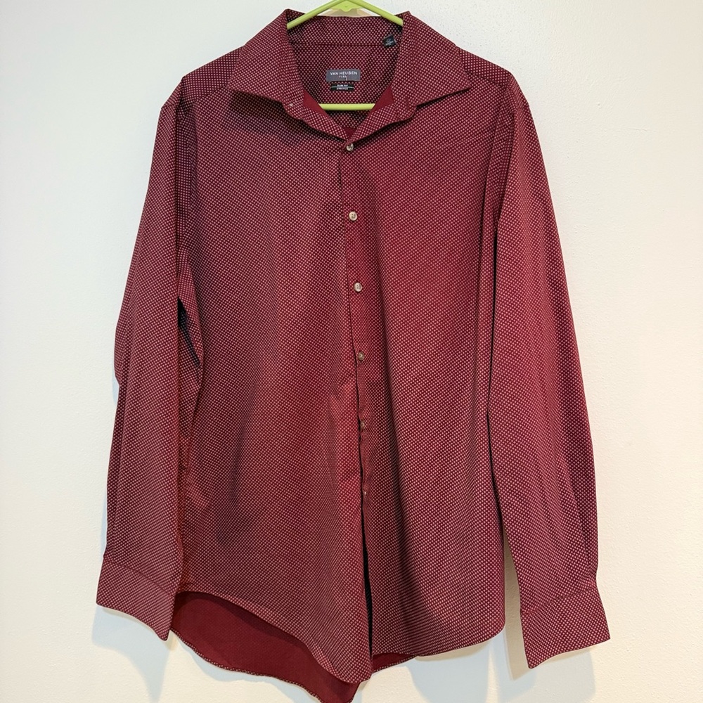 Van Heusen Burgundy Dress Shirt